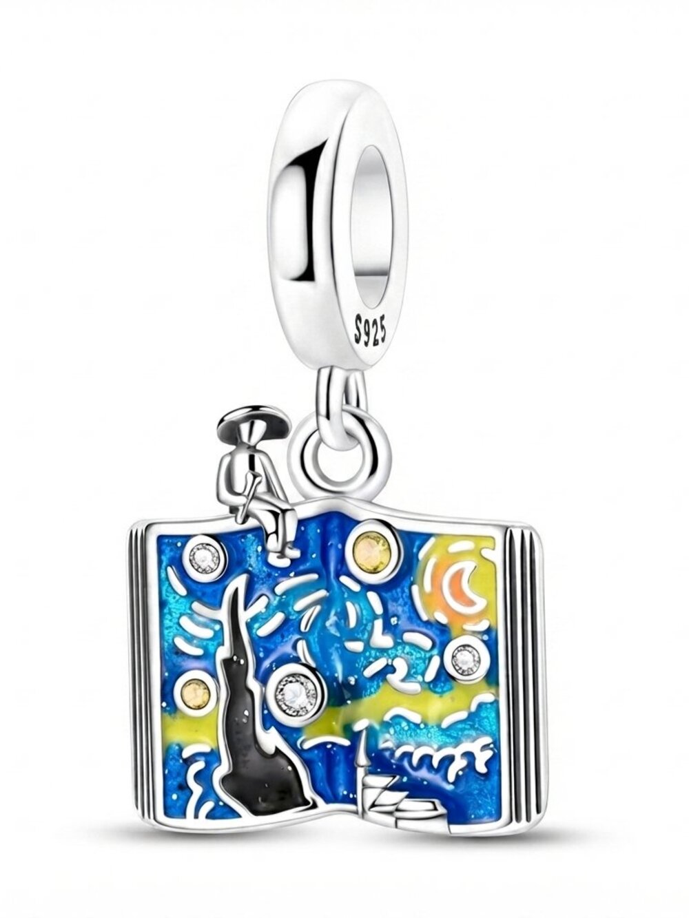 Starry Night Reader Dangle Charm